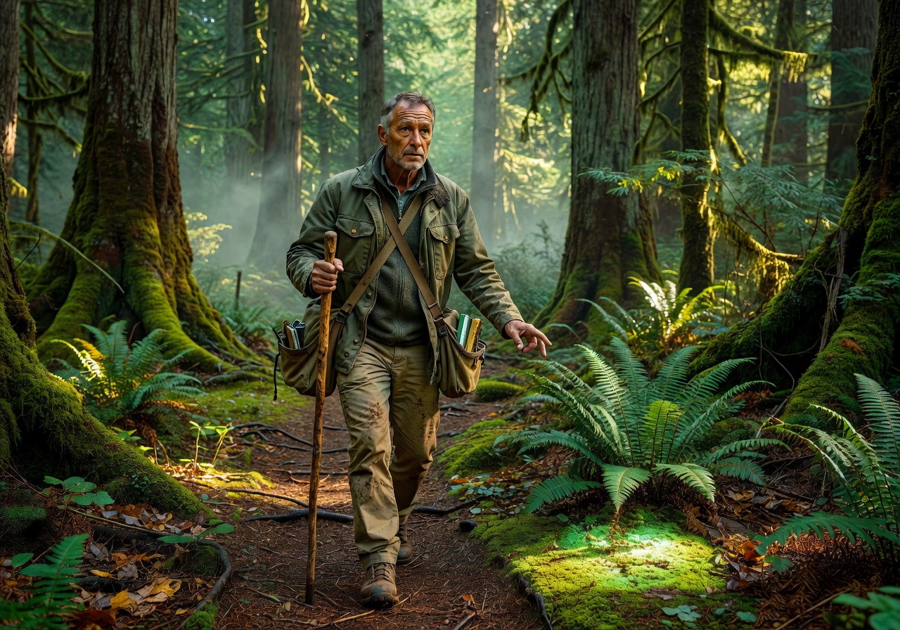 Portrait of Theo, forest ecologist and guide